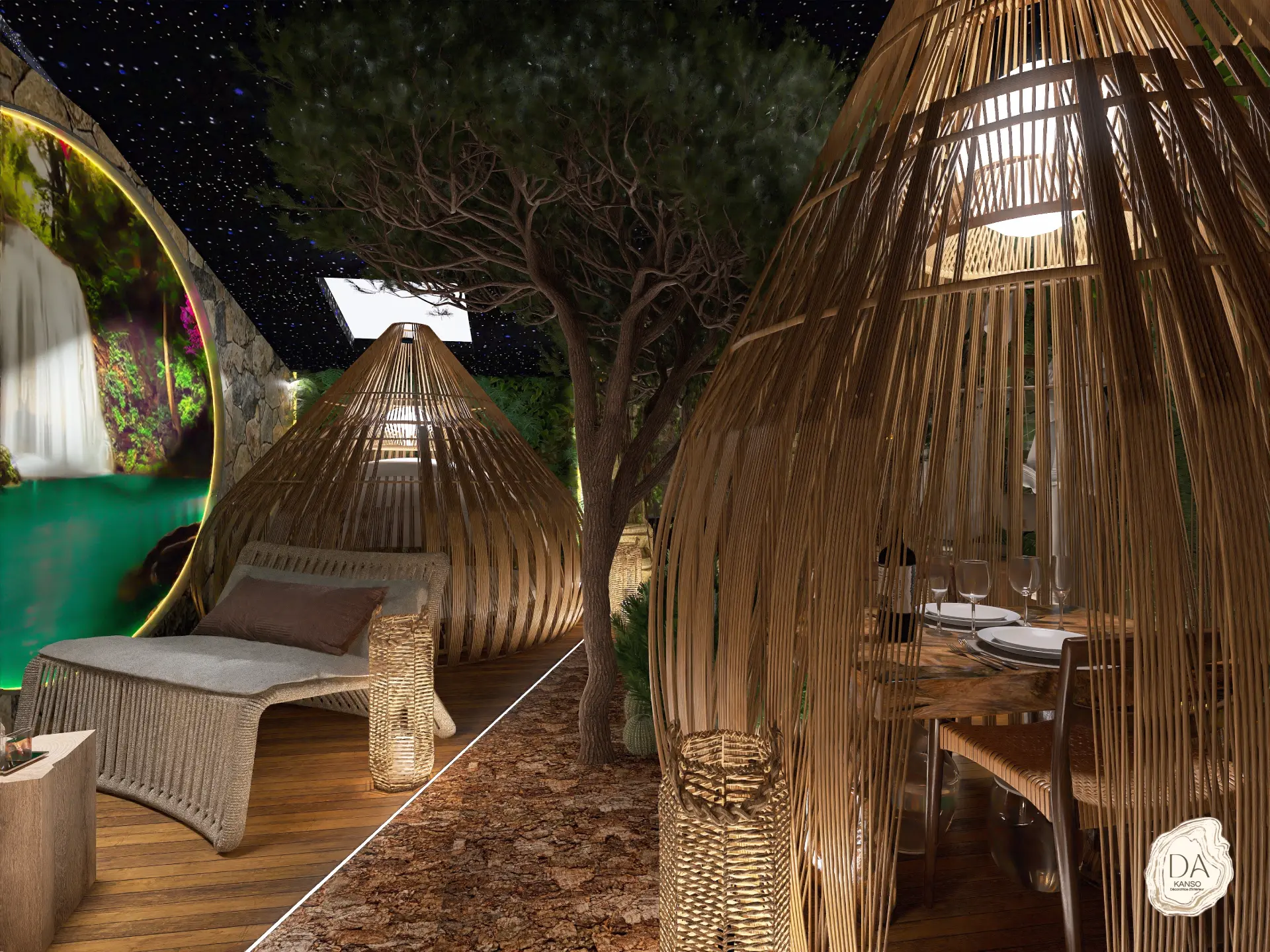 Salon moderne avec salle à manger